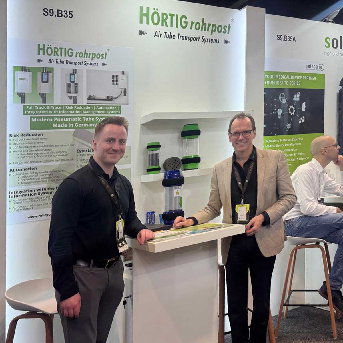 Hörtig Rohrpost auf der World Health Expo Labs in Dubai