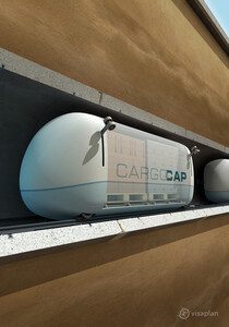 Use of pneumatic tubes in research project cargo cap